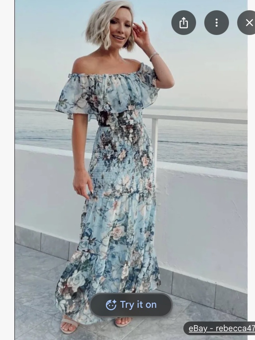 Baltic Born Blue Floral Maxi Dress